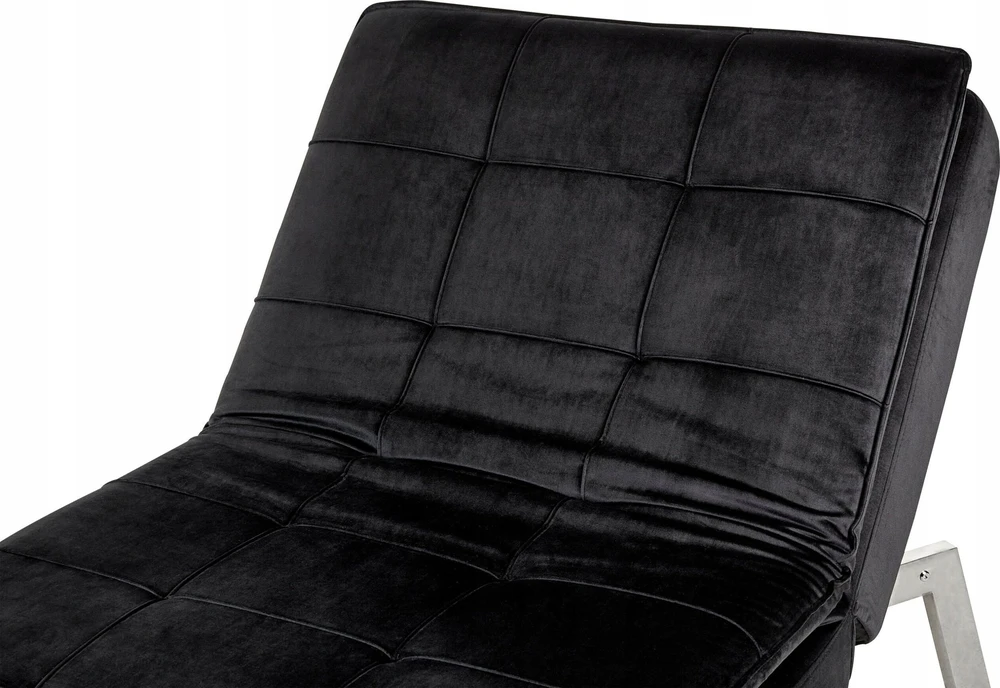Sofa Beliani Šezlongas LOIRET juodas veliūrinis