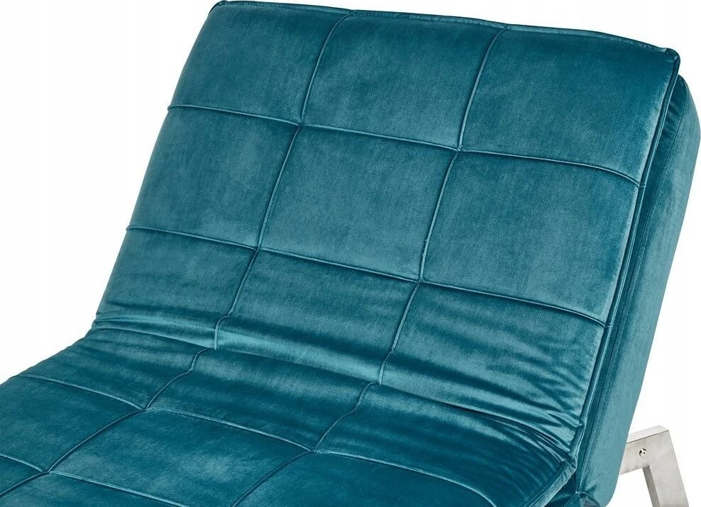 Sofa Beliani Šezlongas LOIRET, veliūrinis, lazurito spalvos