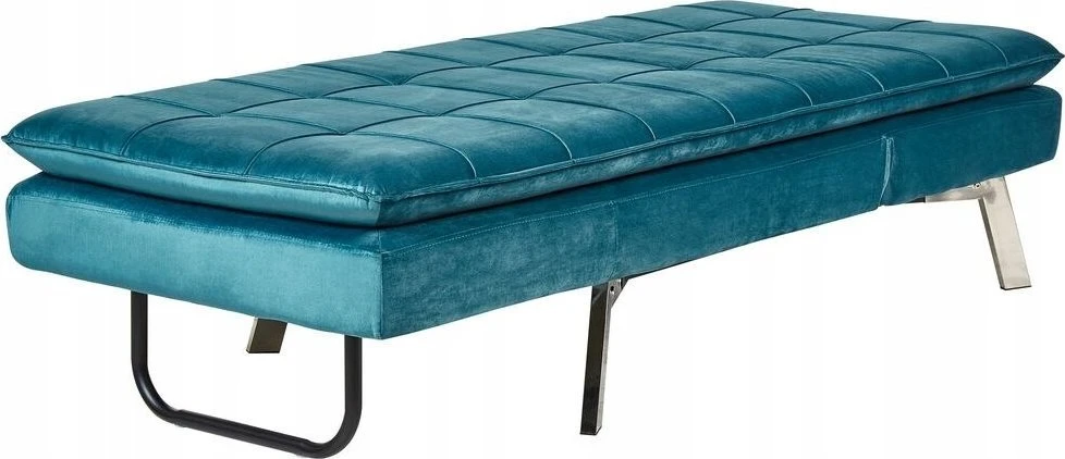 Sofa Beliani Šezlongas LOIRET, veliūrinis, lazurito spalvos