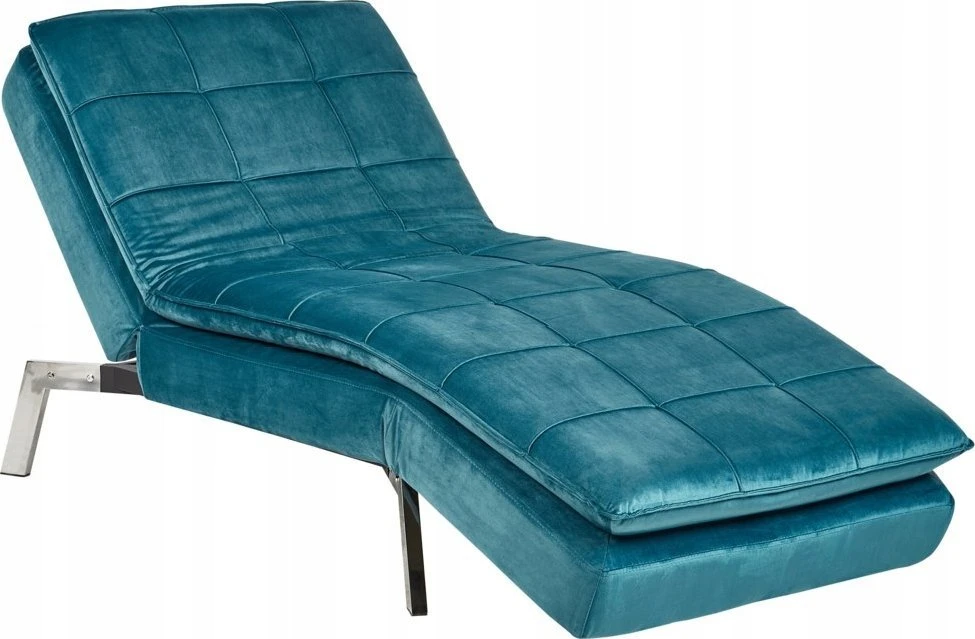 Sofa Beliani Šezlongas LOIRET, veliūrinis, lazurito spalvos