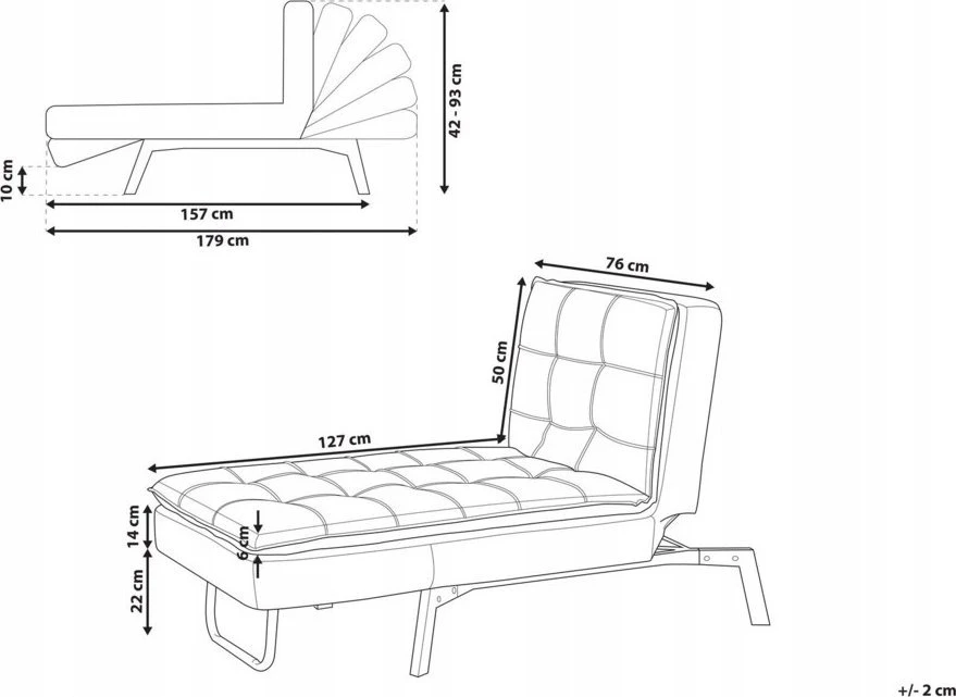 Sofa Beliani Šezlongas LOIRET, veliūrinis, lazurito spalvos