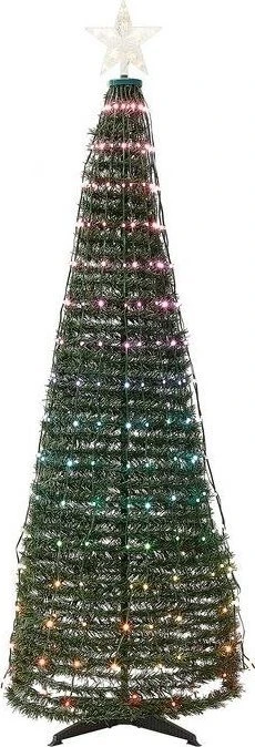 Beliani Išmanioji LED grindų kalėdinė dekoracija, valdoma programėle SAARLOQ eglutė 160 cm, žalia