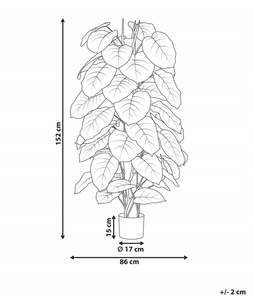 Beliani Dirbtinis augalas DIEFFENBACHIA 152 cm žalias
