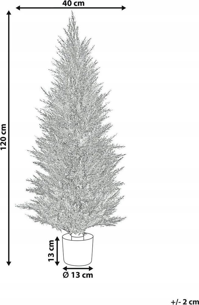 Beliani Dirbtinis augalas CEDAR TREE 120 cm žalias