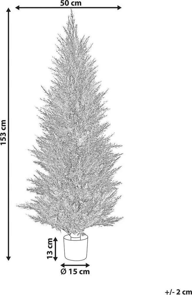Beliani Dirbtinis augalas CEDAR TREE 153 cm žalias
