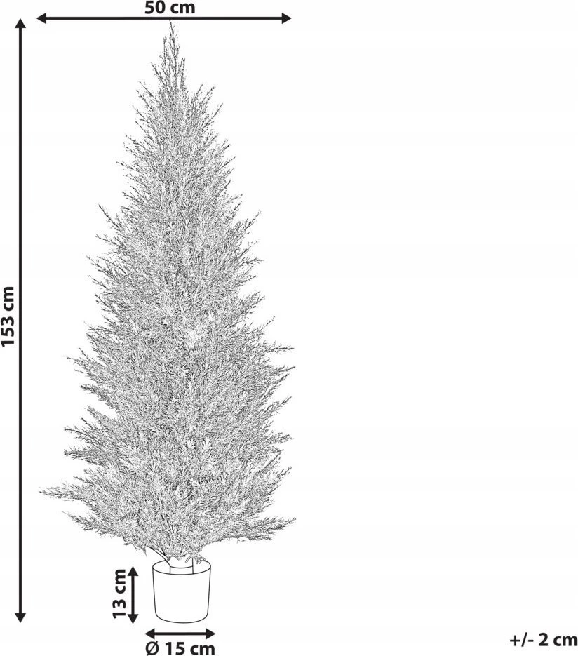 Beliani Dirbtinis augalas CEDAR TREE 153 cm žalias