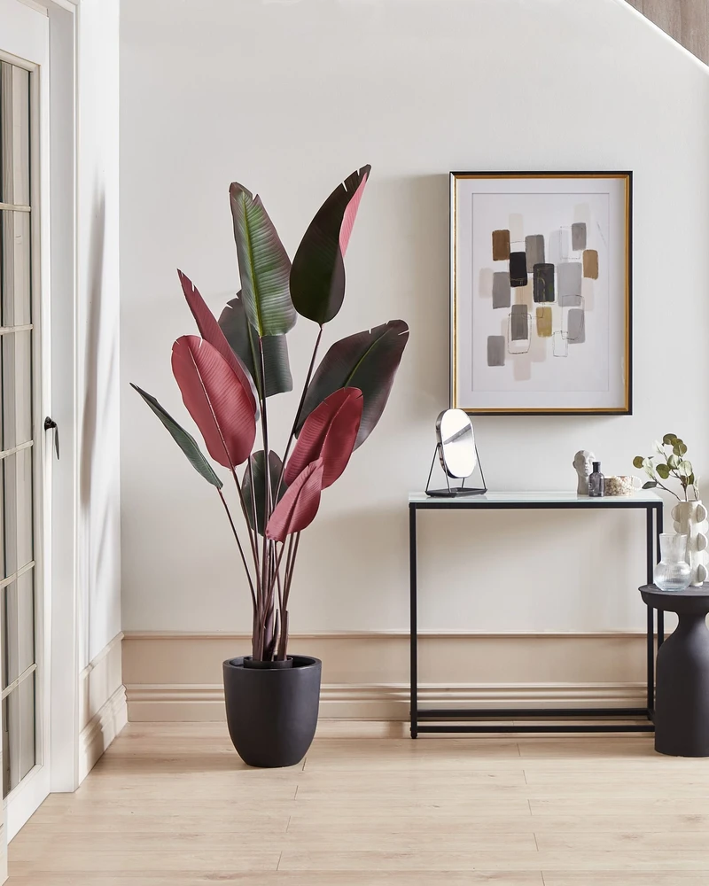 Beliani Dirbtinis augalas BANANA TREE 163 cm žalias