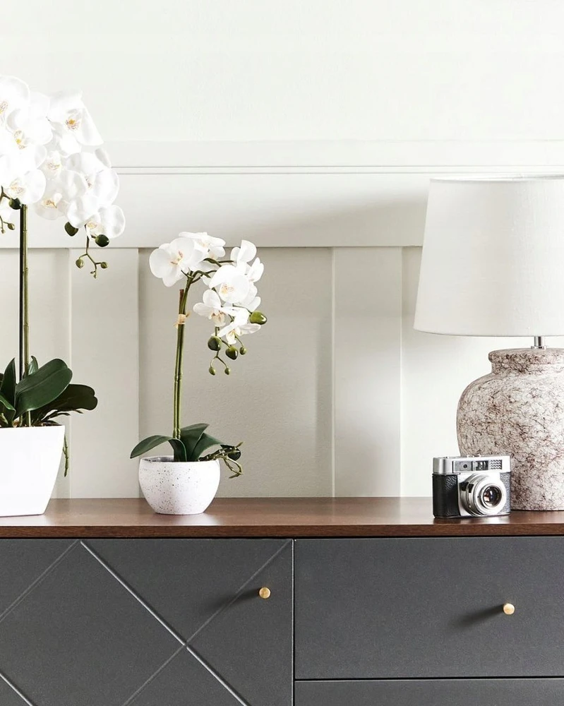 Beliani Dirbtinė gėlė ORCHID 42 cm balta