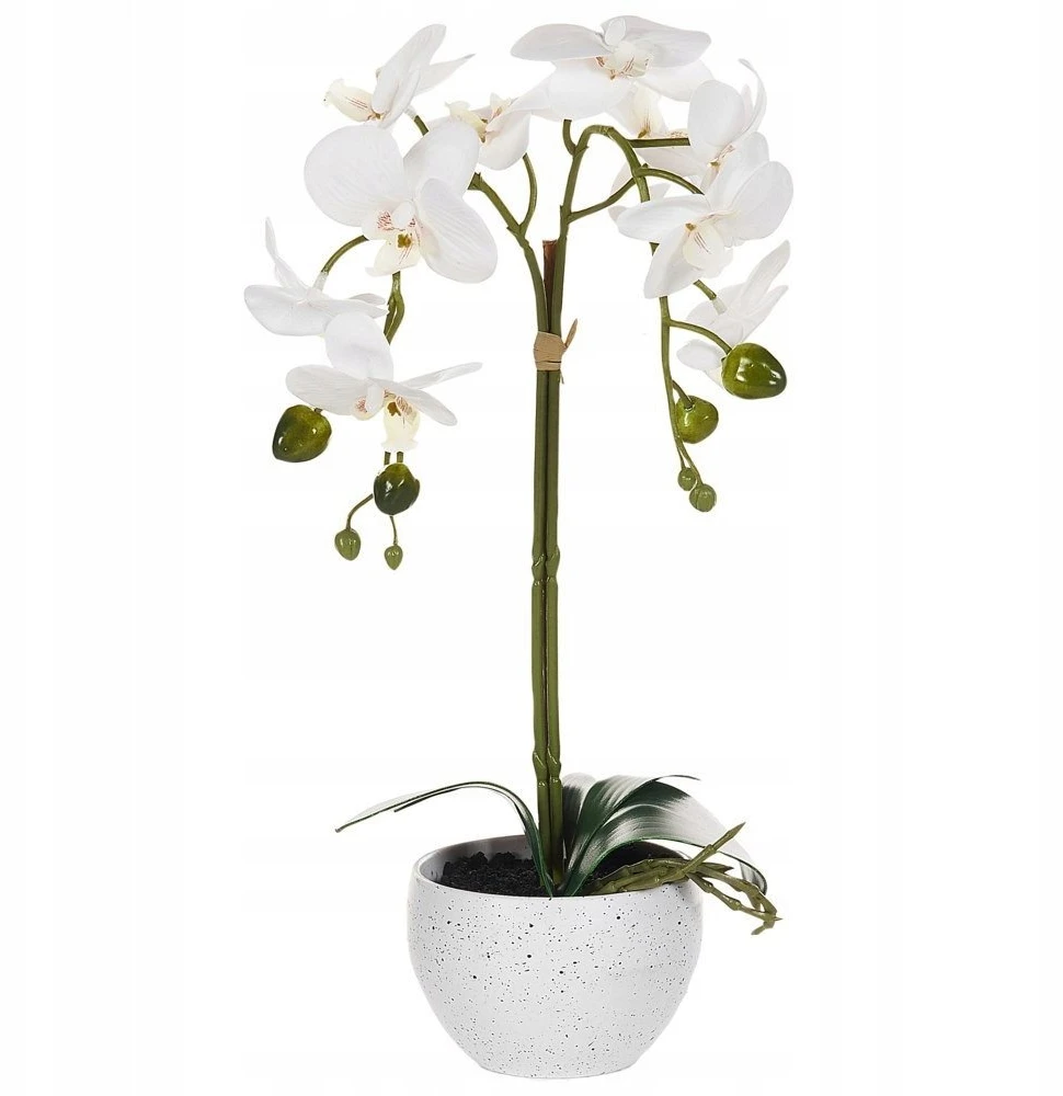 Beliani Dirbtinė gėlė ORCHID 42 cm balta