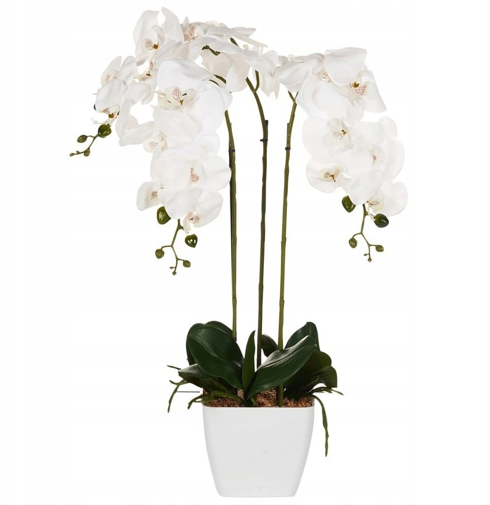 Beliani Dirbtinis augalas ORCHID 59 cm baltas
