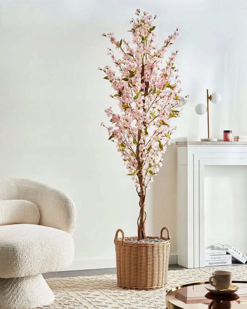 Beliani Dirbtinis augalas SAKURA 185 cm Rožinis