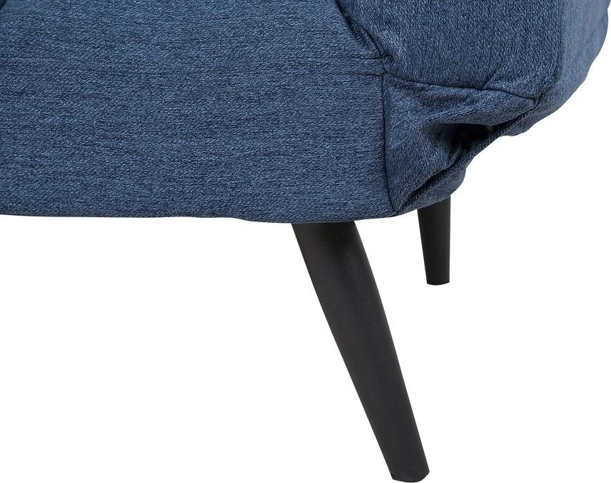 Beliani Dvivietė išskleidžiama sofa BREKKE tamsiai mėlyna