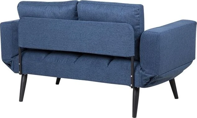 Beliani Dvivietė išskleidžiama sofa BREKKE tamsiai mėlyna