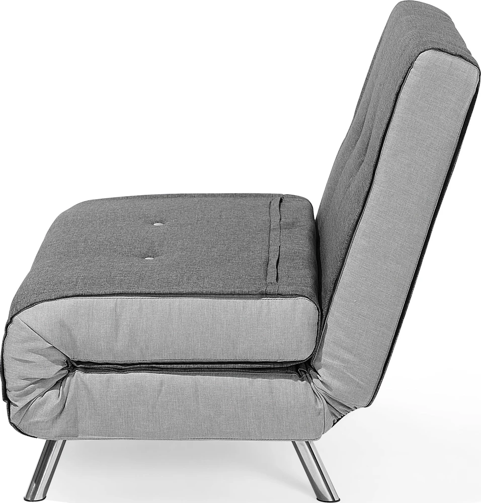 Beliani Viengulė išskleidžiama sofa FARRIS tamsiai pilka