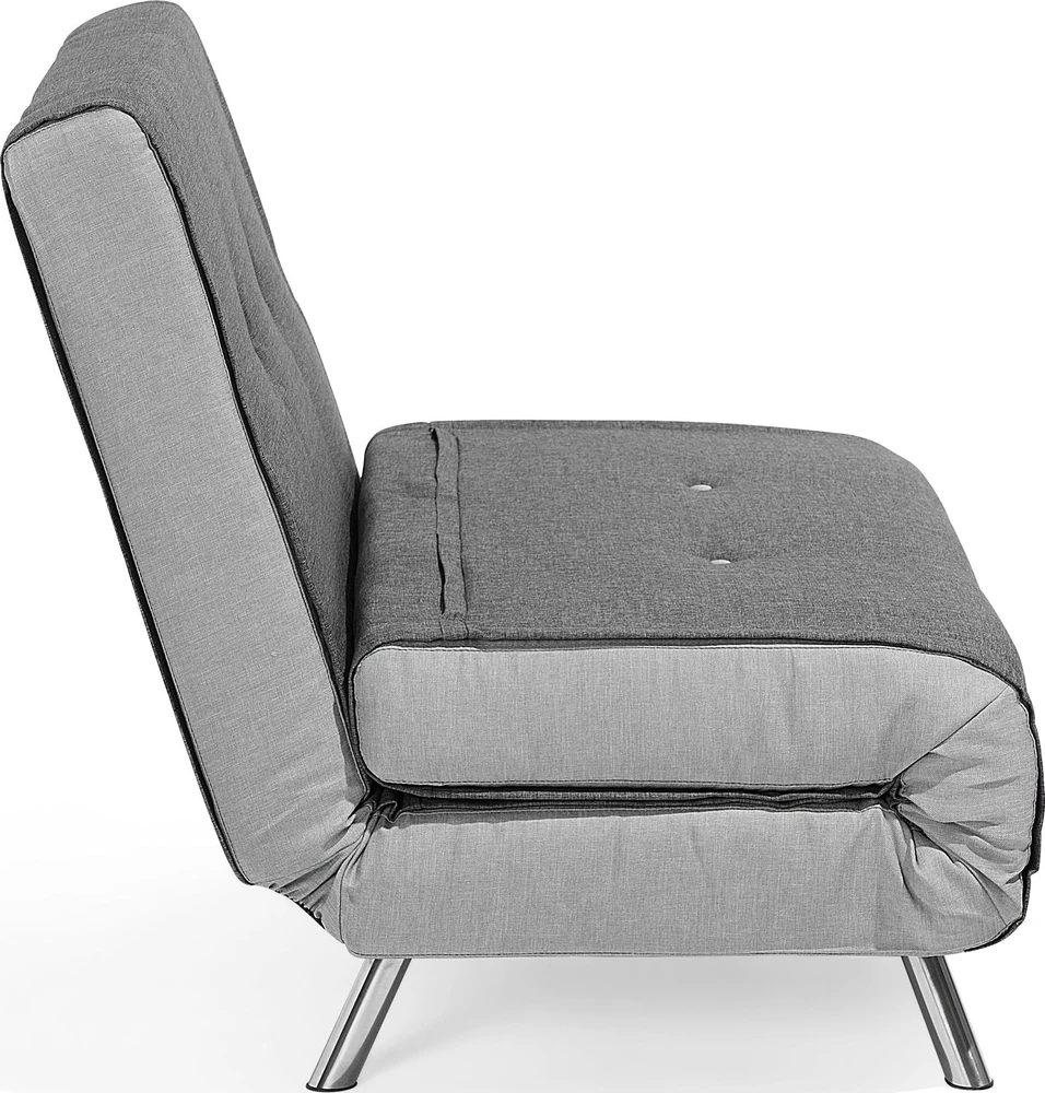 Beliani Viengulė išskleidžiama sofa FARRIS tamsiai pilka
