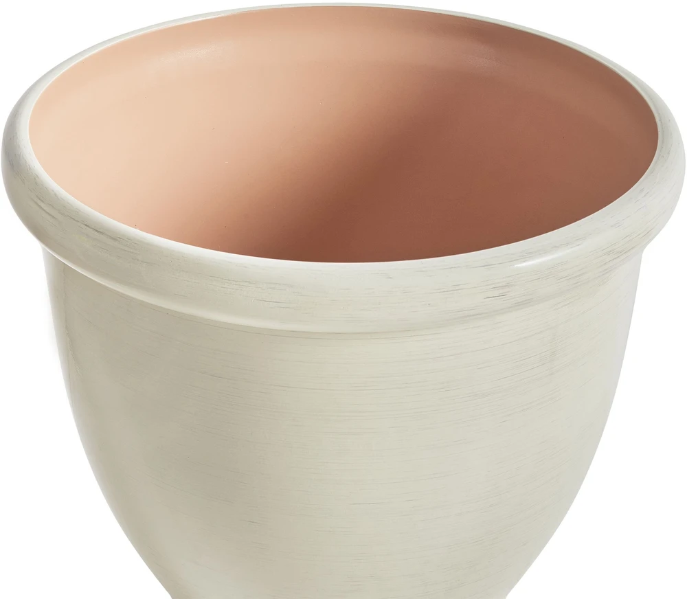 Beliani Gėlių vazonas TESALIA 49 cm šviesiai smėlio spalvos