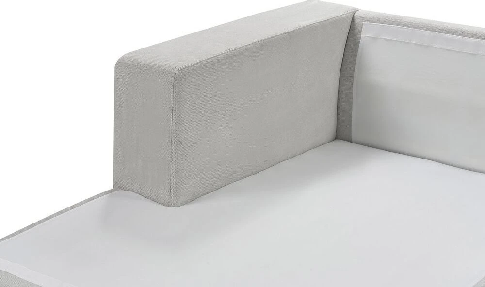 Beliani 3 vietų kampinė sofa LOFOTEN šviesiai pilka dešininė