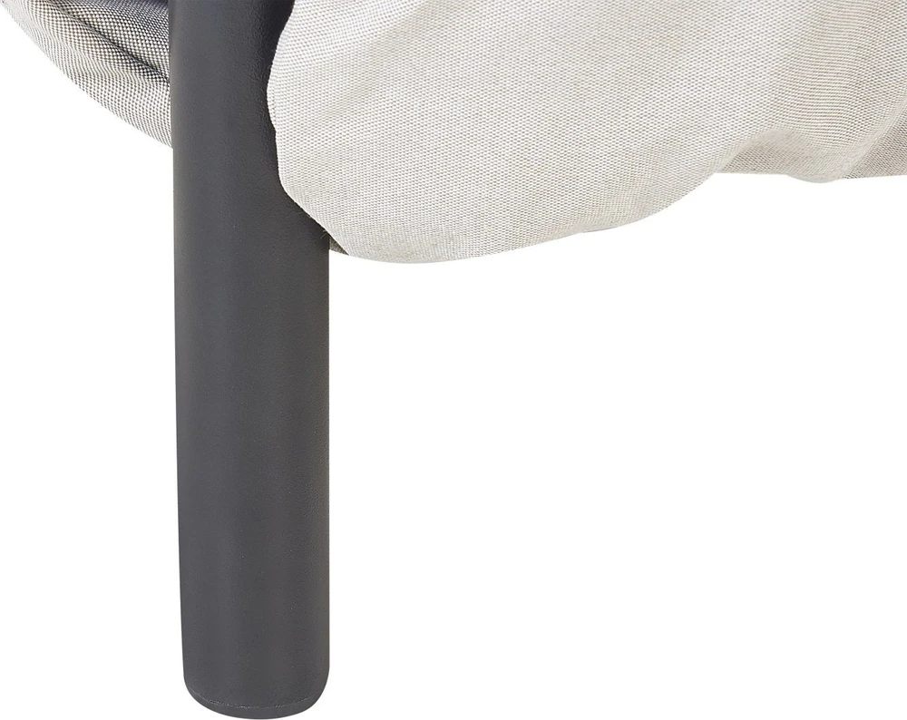 Lauko baldų komplektas Beliani 3 vietų sodo sofa ESPERIA metalinė pilka