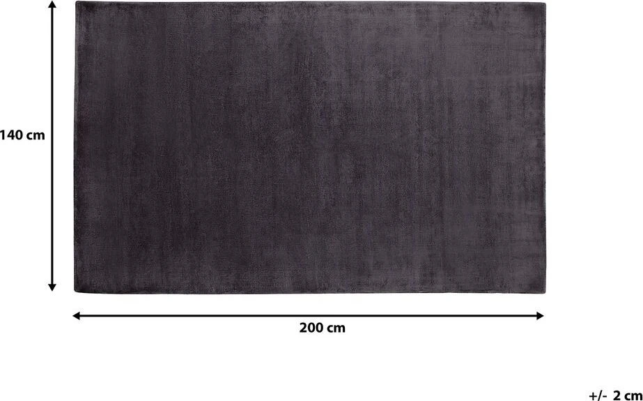 Beliani Kilimėlis GESI II tamsiai pilkas 140 x 200 cm viskozė