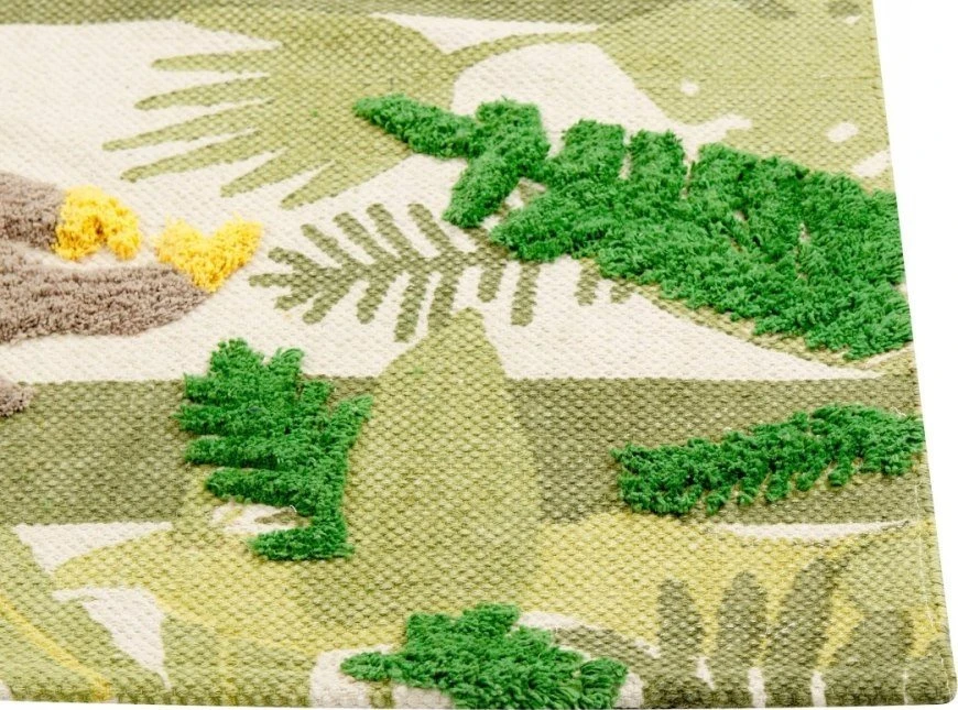 Beliani Vaikiškas kilimas JANHTO žalias 80 x 150 cm medvilninis