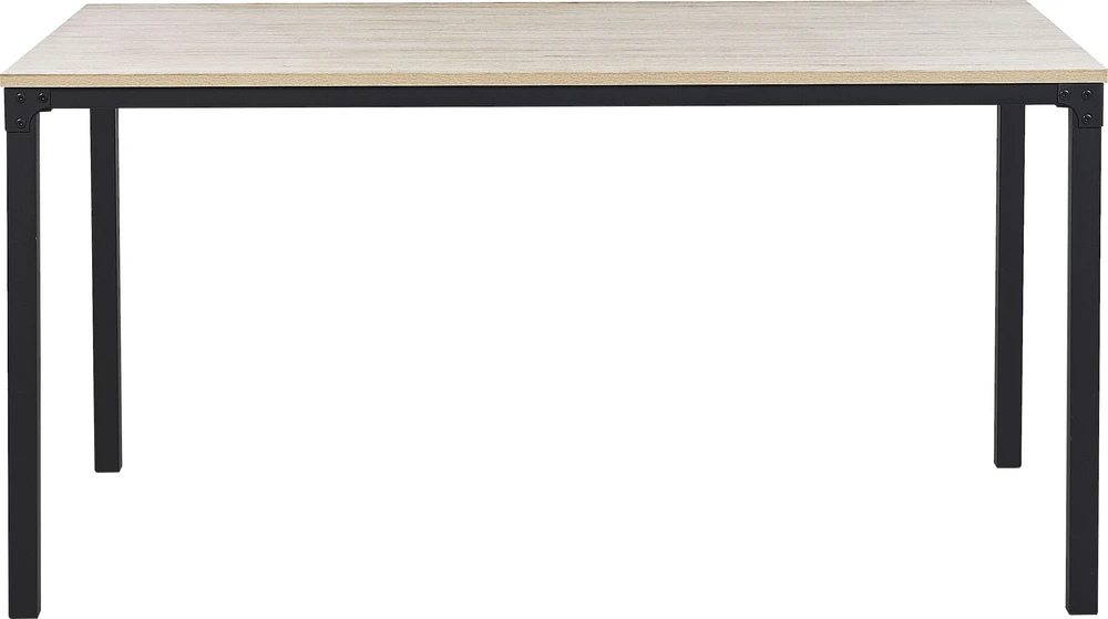 Beliani Valgomojo stalas HOCKLEY šviesiai rudas 150x90 cm