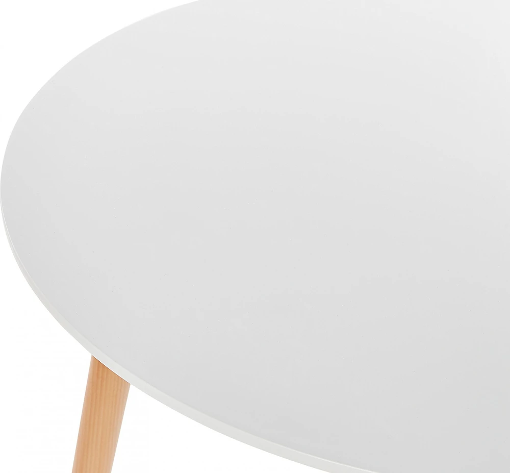 Beliani Valgomojo stalas BOMA baltas 80 cm