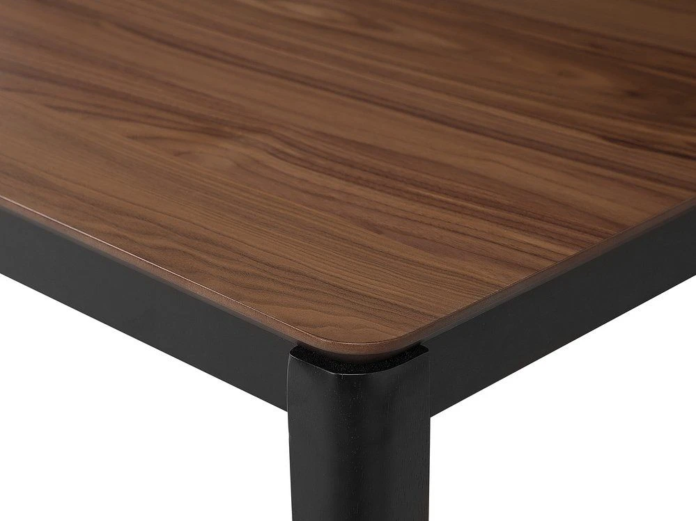 Beliani Valgomojo stalas CEDAR tamsaus riešutmedžio spalvos 135 cm 80 cm