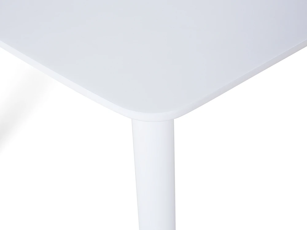 Beliani Išskleidžiamas valgomojo stalas SANFORD baltas 120/160 cm 80 cm