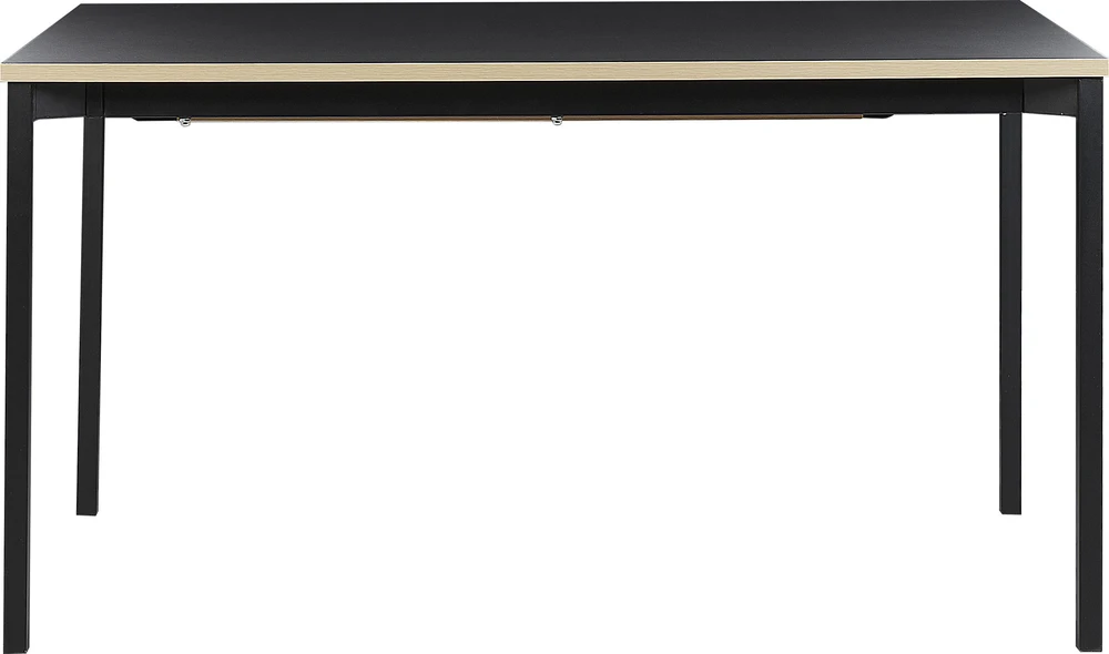 Beliani Išskleidžiamas valgomojo stalas AVIS juodas 140/190 cm 90 cm