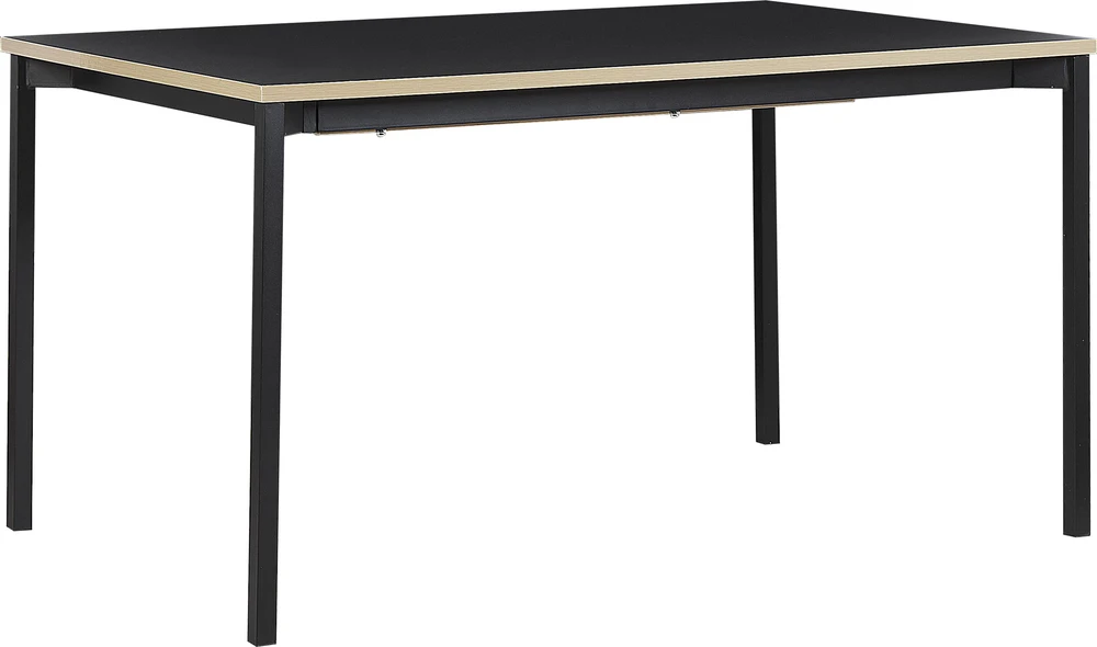 Beliani Išskleidžiamas valgomojo stalas AVIS juodas 140/190 cm 90 cm