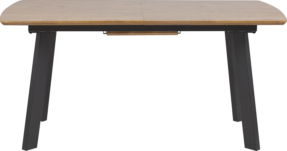 Beliani Išskleidžiamas valgomojo stalas SALVADOR tamsiai rudas 160/200 cm 90 cm
