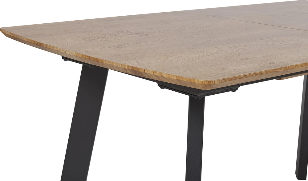 Beliani Išskleidžiamas valgomojo stalas SALVADOR tamsiai rudas 160/200 cm 90 cm