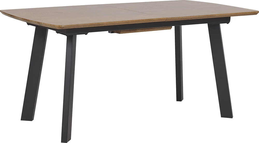 Beliani Išskleidžiamas valgomojo stalas SALVADOR tamsiai rudas 160/200 cm 90 cm