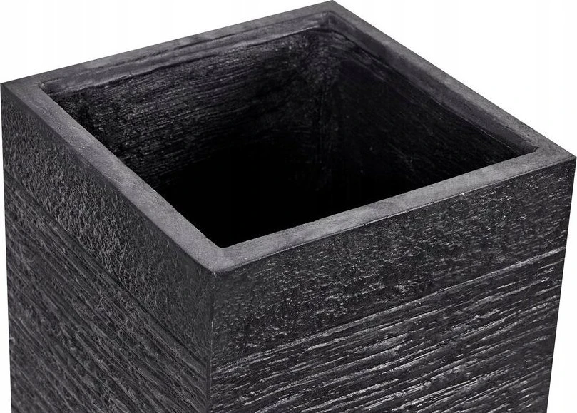 Beliani Gėlių vazonai DION 26 cm juodas
