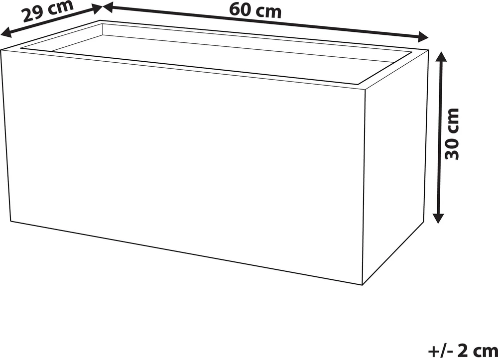 Beliani Vazonas MYRA 60 cm Baltas