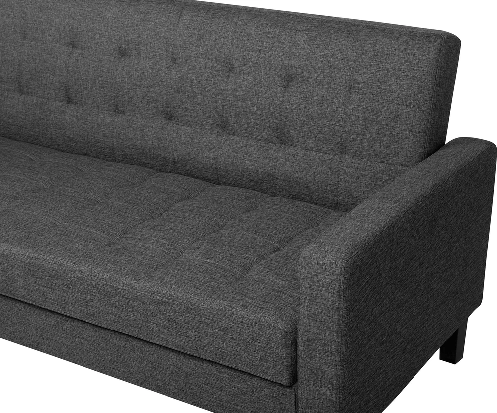 Beliani Trivietė sofa-lova VEHKOO tamsiai pilka
