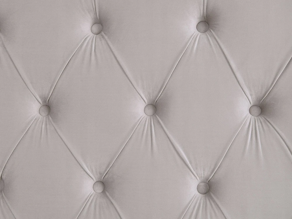 Beliani Lova su patalynės dėže LUBBON, veliūrinė, šviesiai pilka, 180 x 200 cm