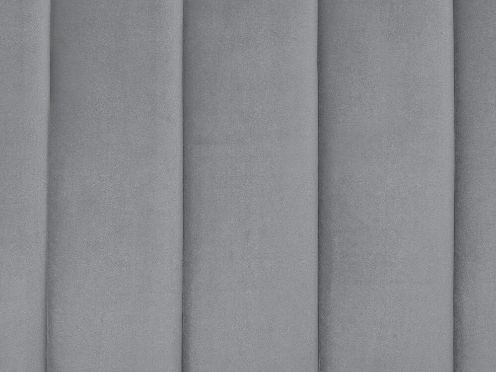 Beliani Dviejų asmenų lova MARVILLE 180 x 200 cm, pilka, veliūrinė