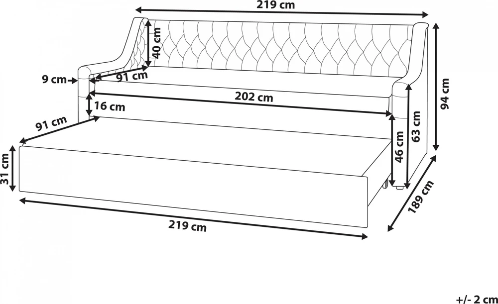Beliani Ištraukiama lova veliūrinė MONTARGIS 90 x 200 cm šviesiai pilka