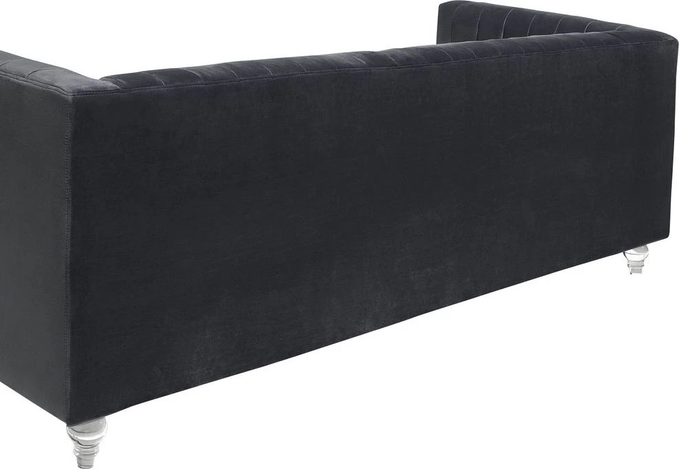 Beliani Trijų vietų sofa ARVIKA aksominė juoda