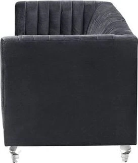Beliani Trijų vietų sofa ARVIKA aksominė juoda