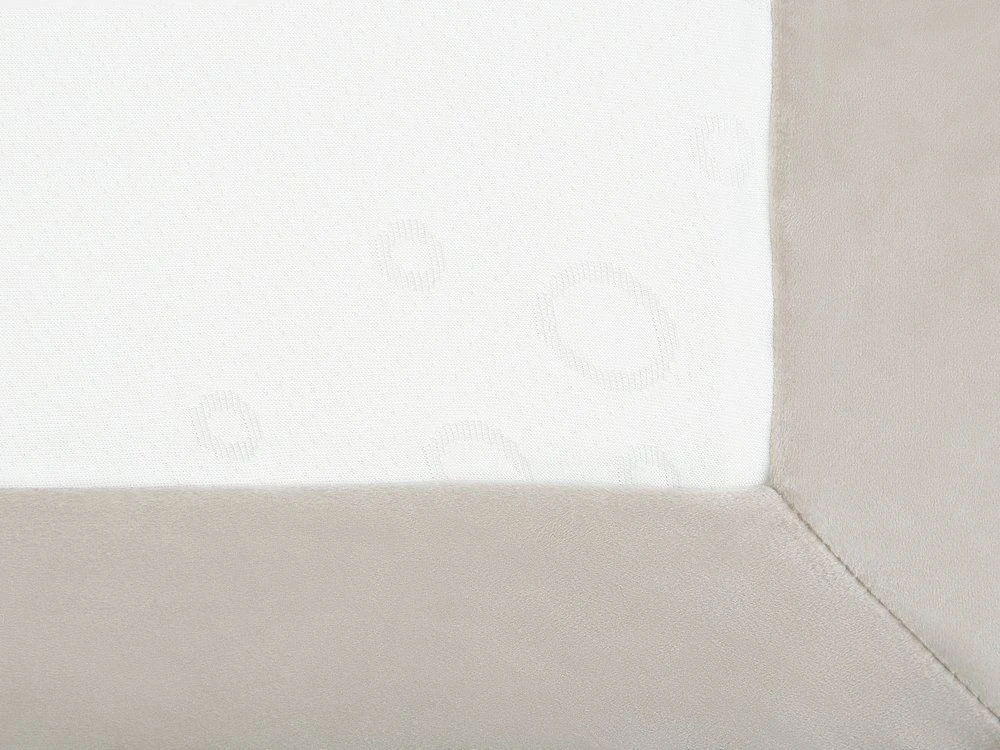 Beliani Kontinentinė lova Veliūrinė CONSUL 160 x 200 cm šviesiai smėlio spalvos
