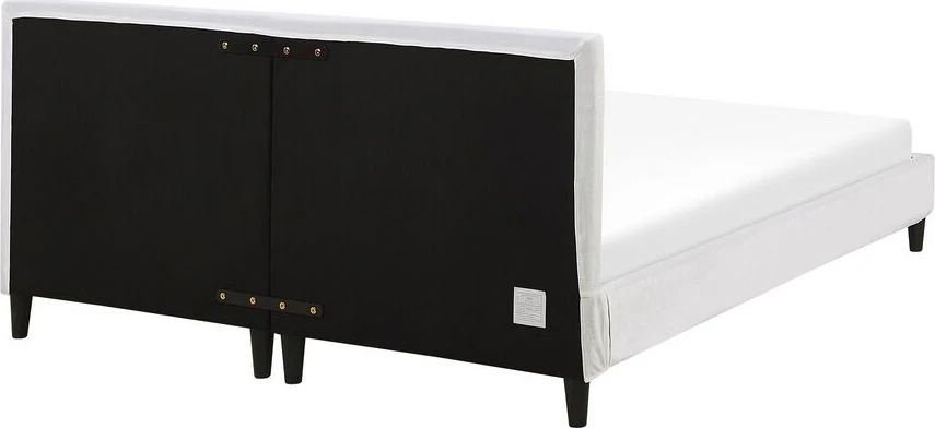 Beliani Velvetinė lova FITOU 160 x 200 cm balta