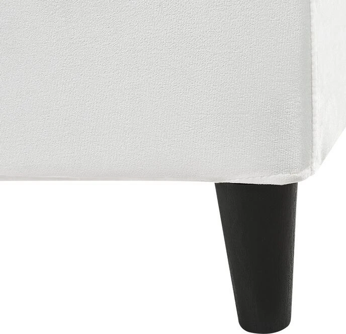 Beliani Velvetinė lova FITOU 160 x 200 cm balta