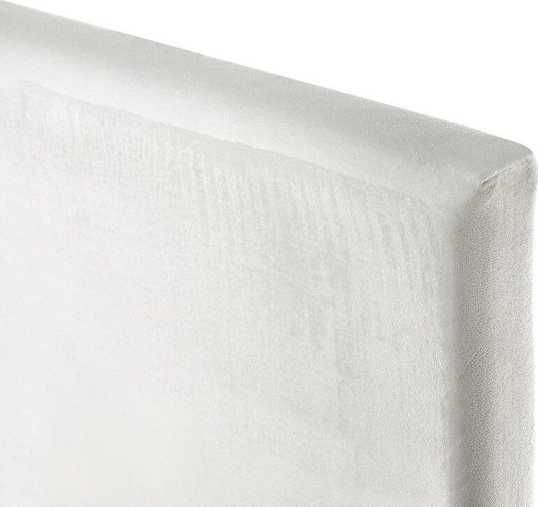 Beliani Velvetinė lova FITOU 160 x 200 cm balta
