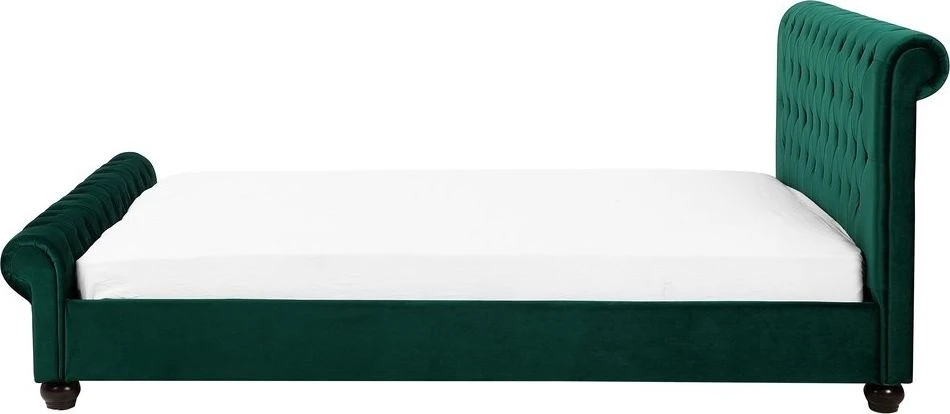 Beliani Veliūrinė lova AVALLON 160 x 200 cm smaragdinė