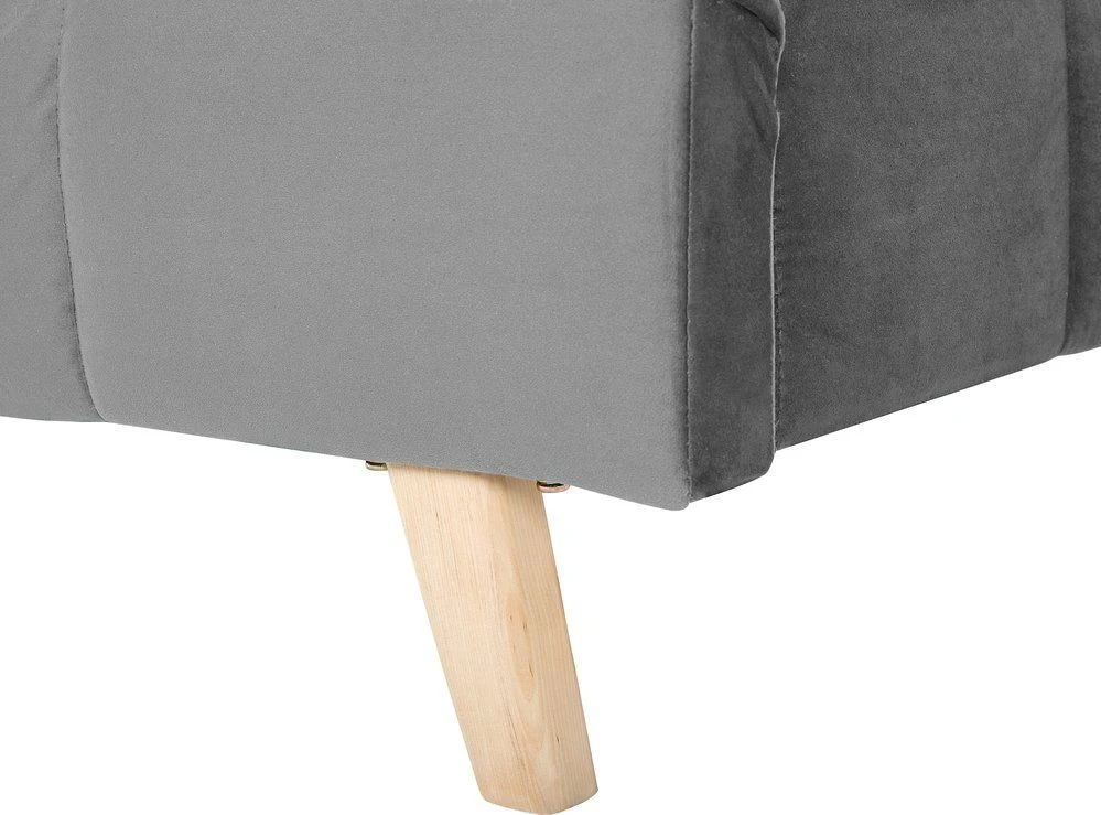 Beliani Velvetinė lova SENLIS 180 x 200 cm pilka