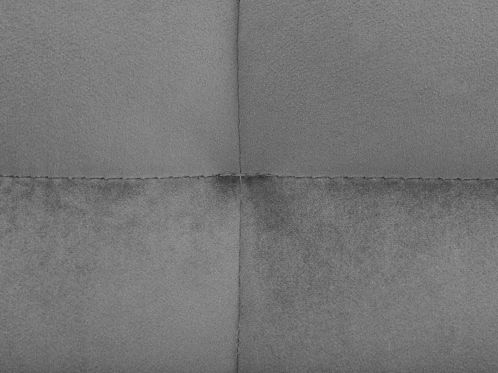 Beliani Velvetinė lova SENLIS 180 x 200 cm pilka