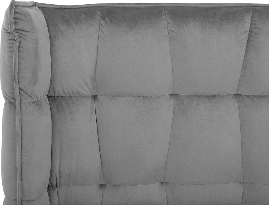 Beliani Velvetinė lova SENLIS 180 x 200 cm pilka