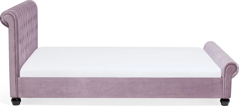 Beliani Velvetinė lova AVALLON, 180 x 200 cm, rožinė
